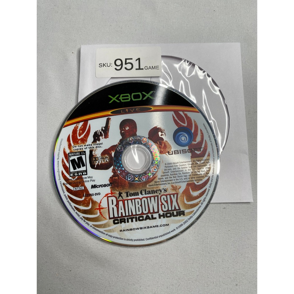 Tom Clancy's Rainbow Six Critical Hour Microsoft Xbox